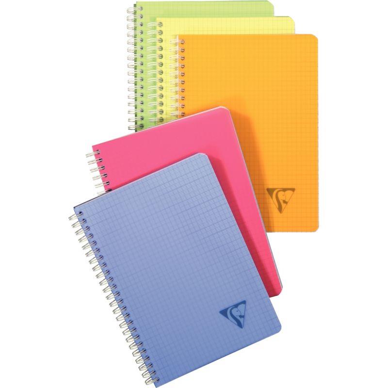 Image de  Cahier à reliure intégrale 180 pages LINICOLOR FRESH, format A5, quadrillé 5x5 