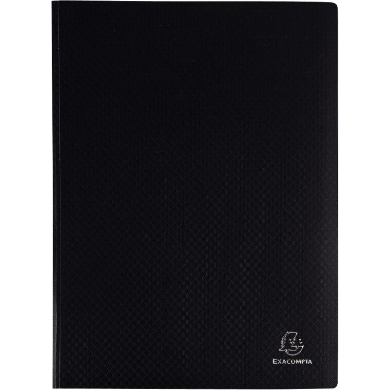 Ref. 04945, Protège-documents OPAK en polypropylène, 80 vues, noir, marque EXACOMPTA