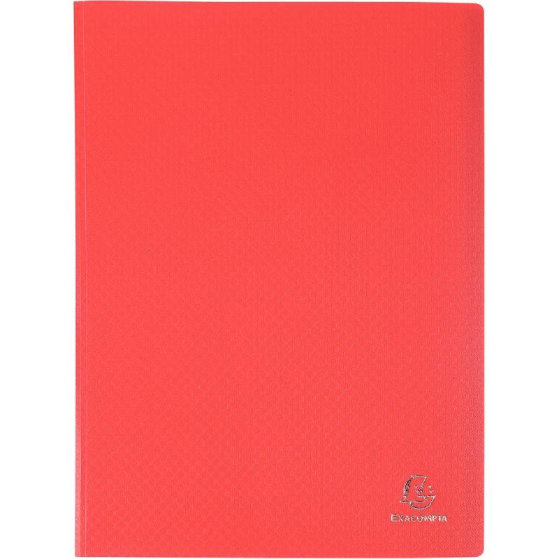 Ref. 04946, Protège-documents OPAK en polypropylène, 80 vues, rouge, marque EXACOMPTA