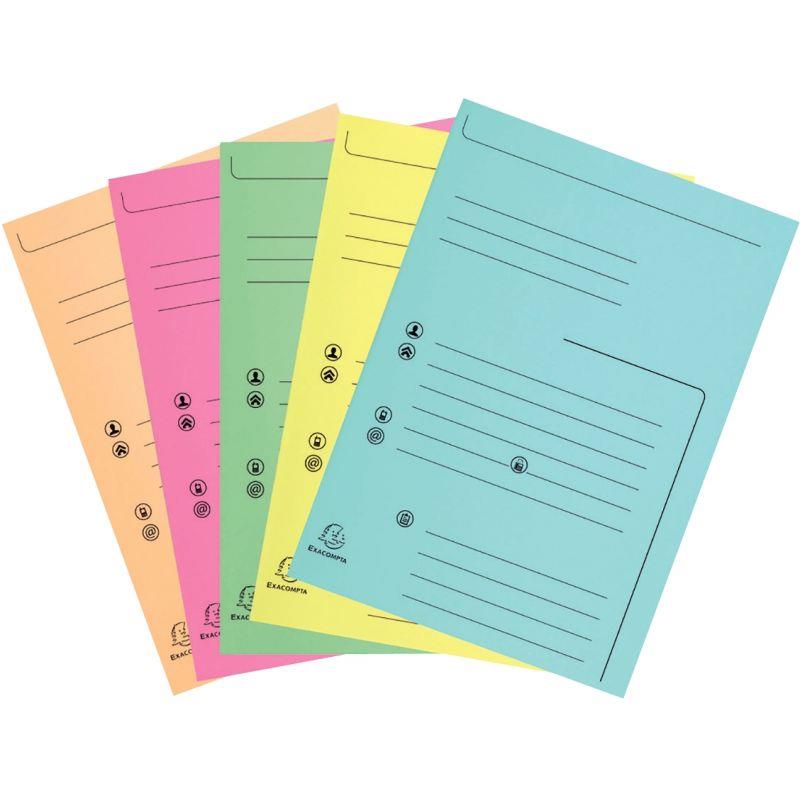 Ref. 04980, Paquet de 25 chemises imprimées 210g avec 2 rabats, format 24x32 cm, marque EXACOMPTA