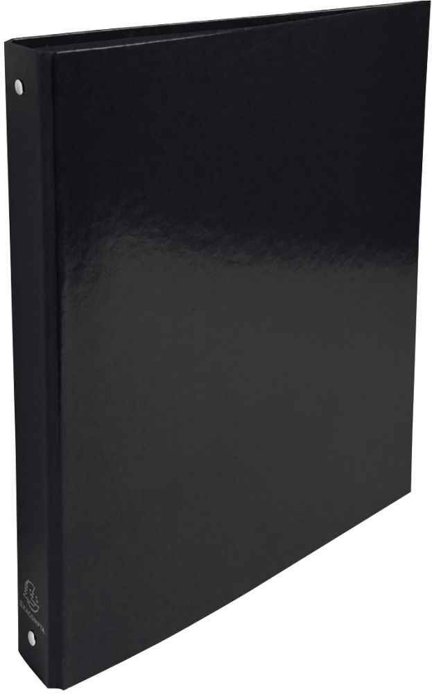 Ref. 04985, Classeur 4 anneaux en carte pelliculée IDERAMA, format A4, dos 4 cm, noir, marque EXACOMPTA