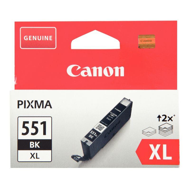 Ref. 21182, Canon 551XL cartouche jet d''encre noire haute capacité authentique (CLI551BK XL), Noir, marque CANON