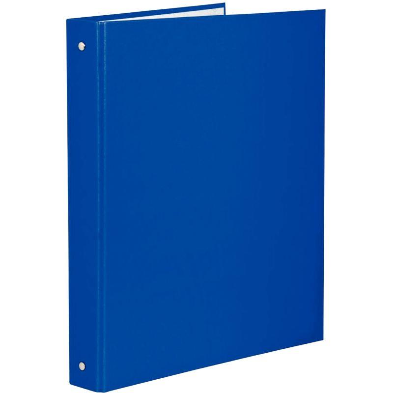 Image de  Classeur 4 anneaux en carton plastifié, format A4, dos 4 cm, bleu 