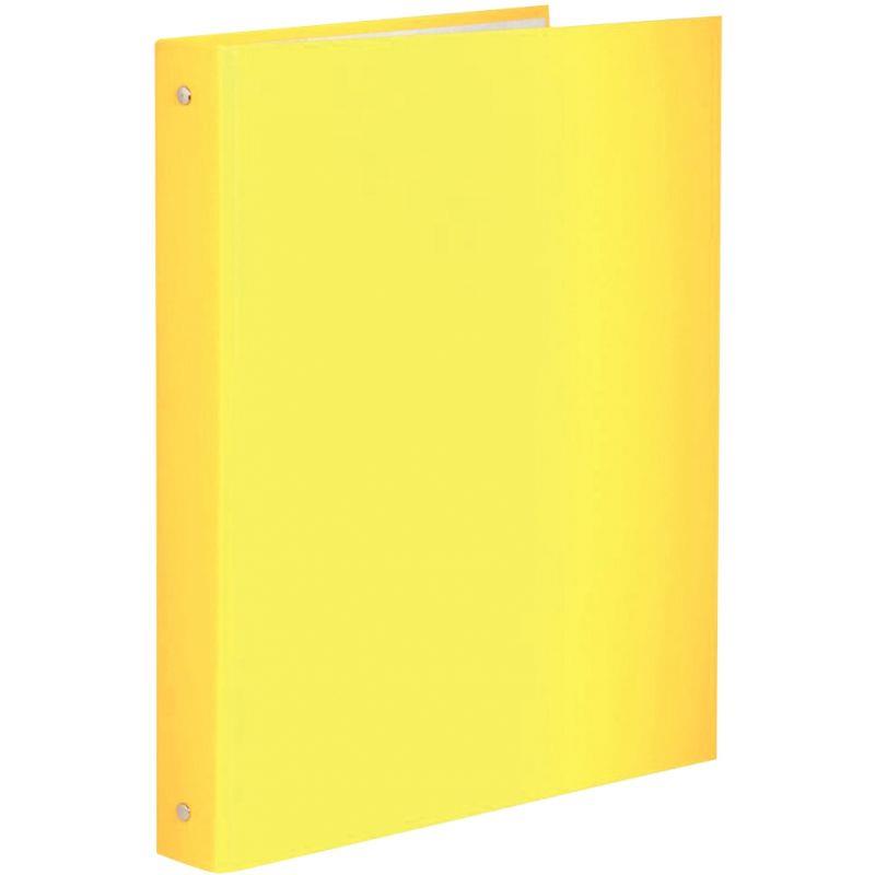 Ref. 41132, Classeur 4 anneaux en carton plastifié, format A4, dos 4 cm, jaune, marque EXACOMPTA