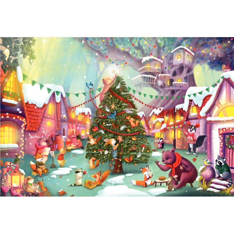 Image de  Puzzle en bois d''environ 100 pièces, la veille de Noël 