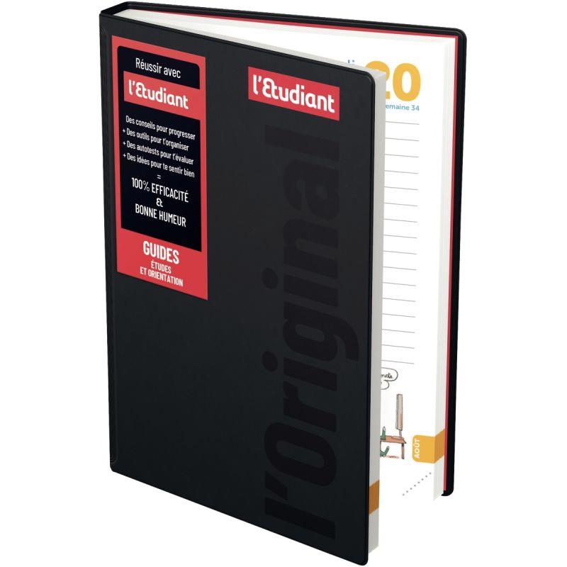 Ref. 47630, Agenda L''étudiant gomme 15x20cm noir, Noir, marque HAMELIN