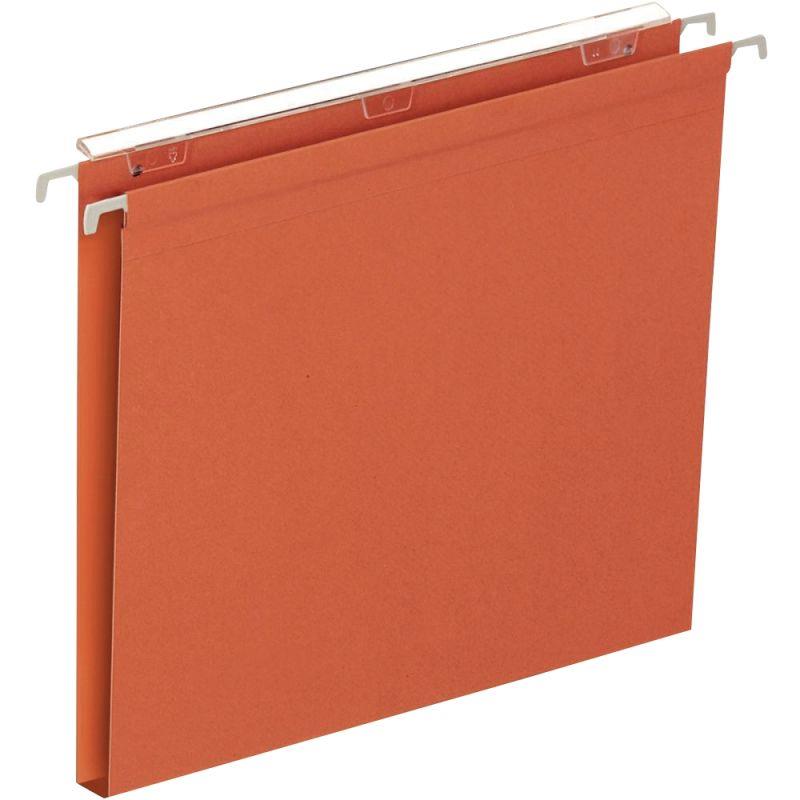 Ref. 48911, Paquet de 25 dossiers suspendus en kraft recyclé 230g pour tiroir, dos 15 mm, marque HAMELIN