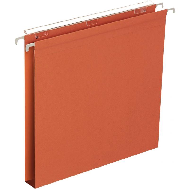 Ref. 48912, Paquet de 25 dossiers suspendus en kraft recyclé 230g pour tiroir, dos 30 mm, marque HAMELIN