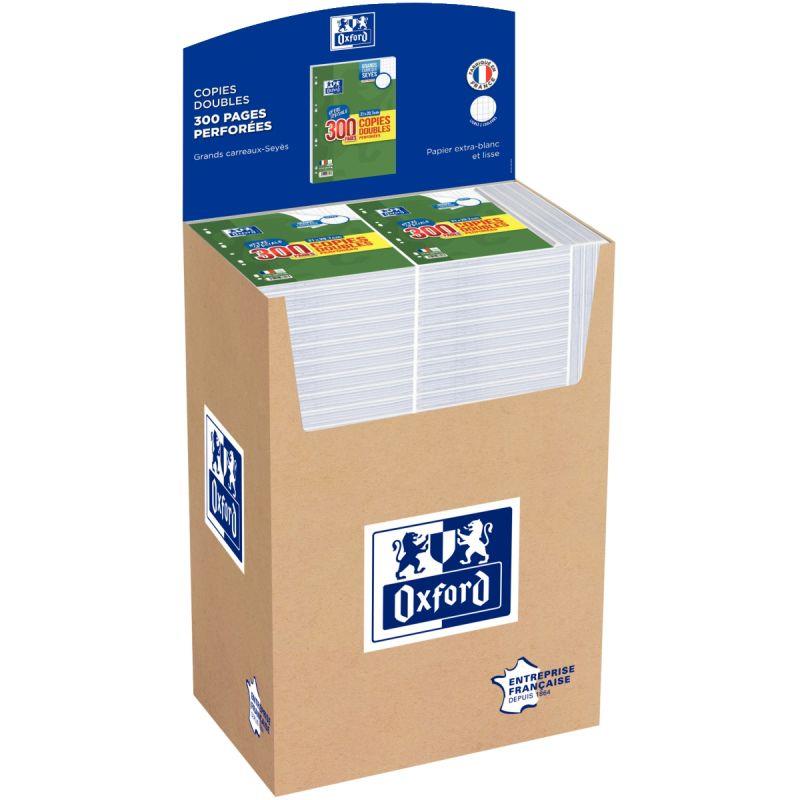 Ref. 55264, Présentoir 1/4 box OXFORD + 114 paquets de copies doubles 55262, marque HAMELIN