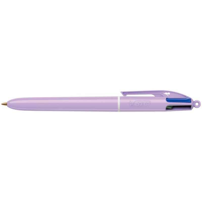 Ref. 55332, Stylo bille 4 couleurs pastel mauve, Violet, marque BIC