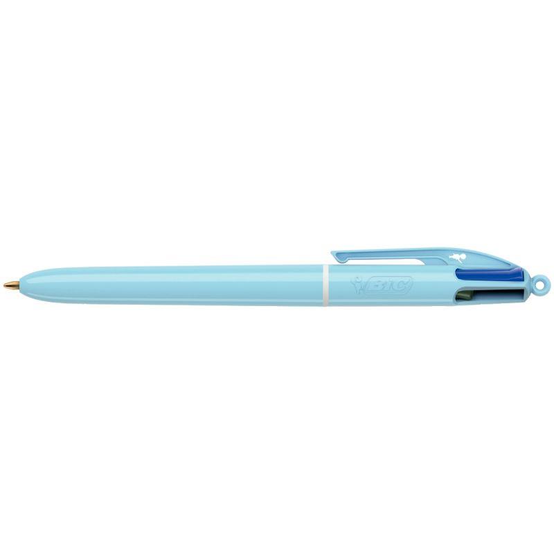 Ref. 55333, Stylo bille 4 couleurs pastel bleu, Bleu, marque BIC