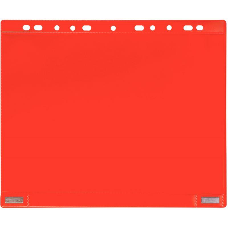 Ref. 55550, Lot de 5 pochettes perforées aimantées format A4 rouge, marque TARIFOLD