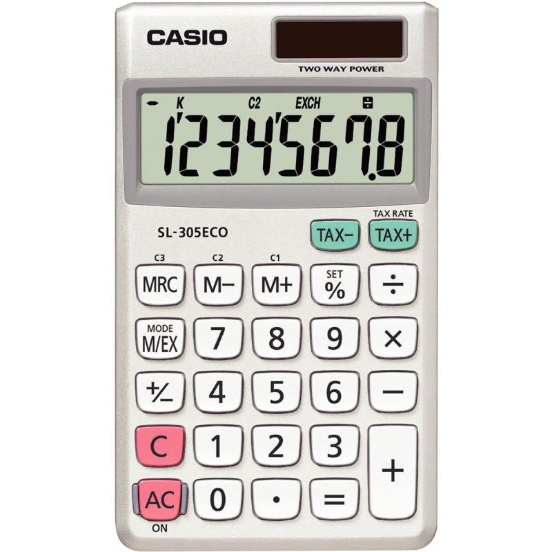 Ref. 55552, Machine a calculer 8 chiffres Casio SL-305ECO, marque CASIO