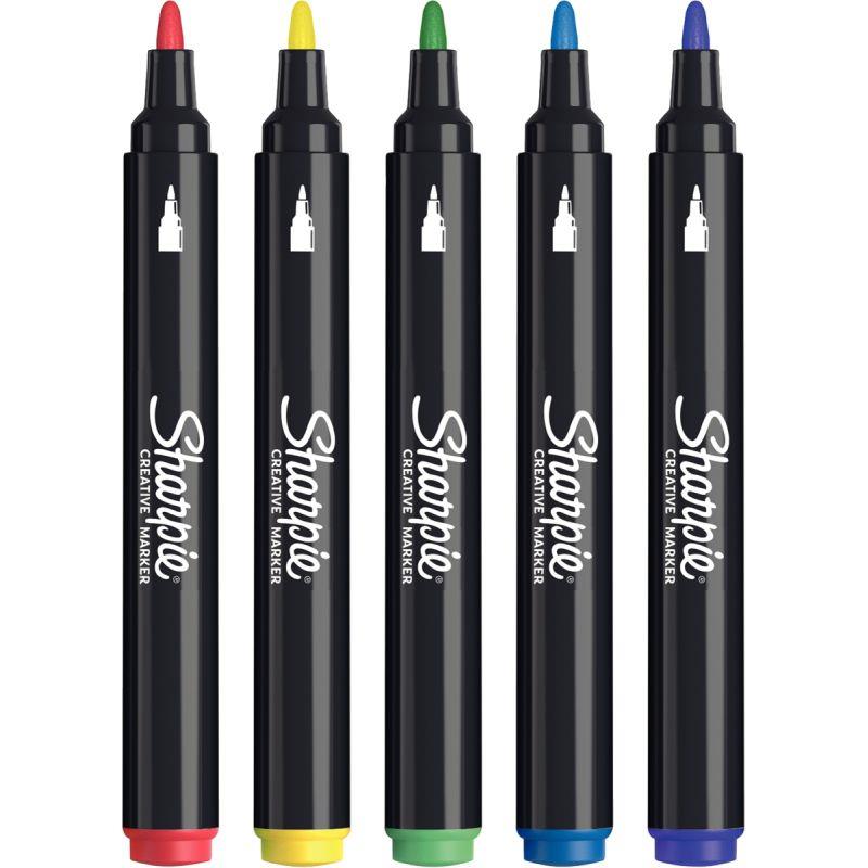 Image de  Blister de 5 marqueurs Sharpie créative assortis 