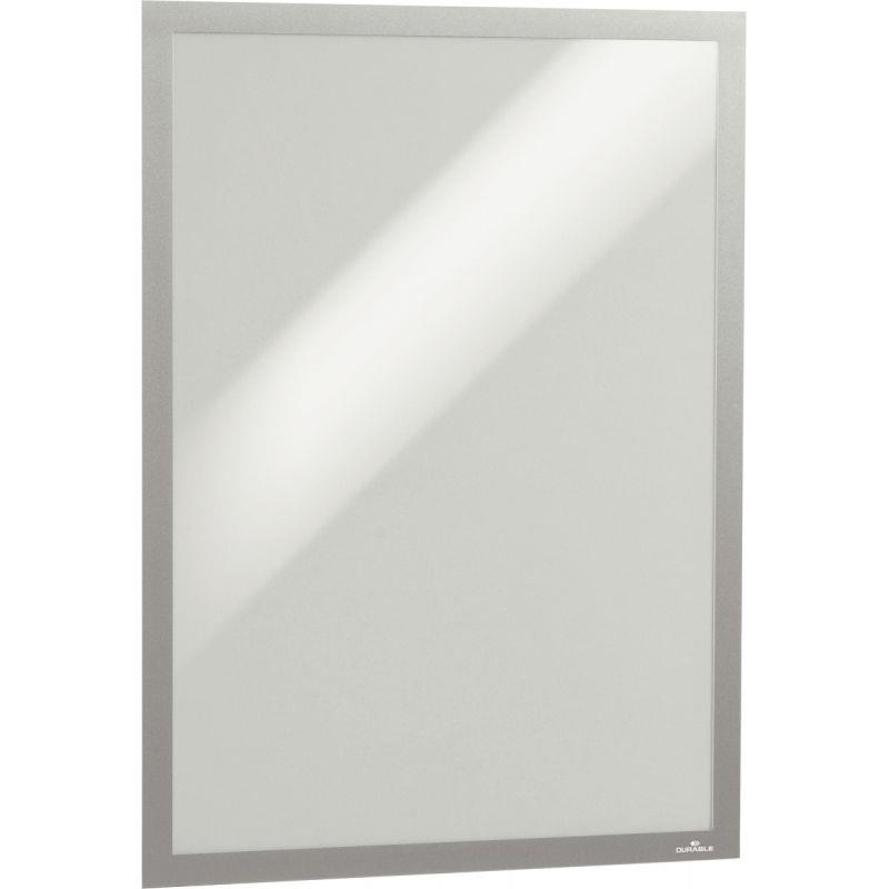 Ref. 55618, Cadre d''affichage Duraframe Poster adhésif A2 argent, marque DURABLE