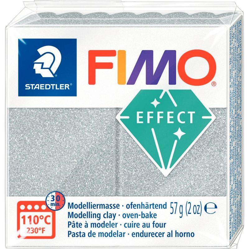 Ref. 55635, Sachet de 6 pains de 57 grammes de pâte à modeler Fimo Effect pailleté, marque STAEDTLER