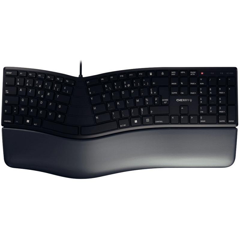 Image de  Clavier filaire ergonomique Cherry noir 