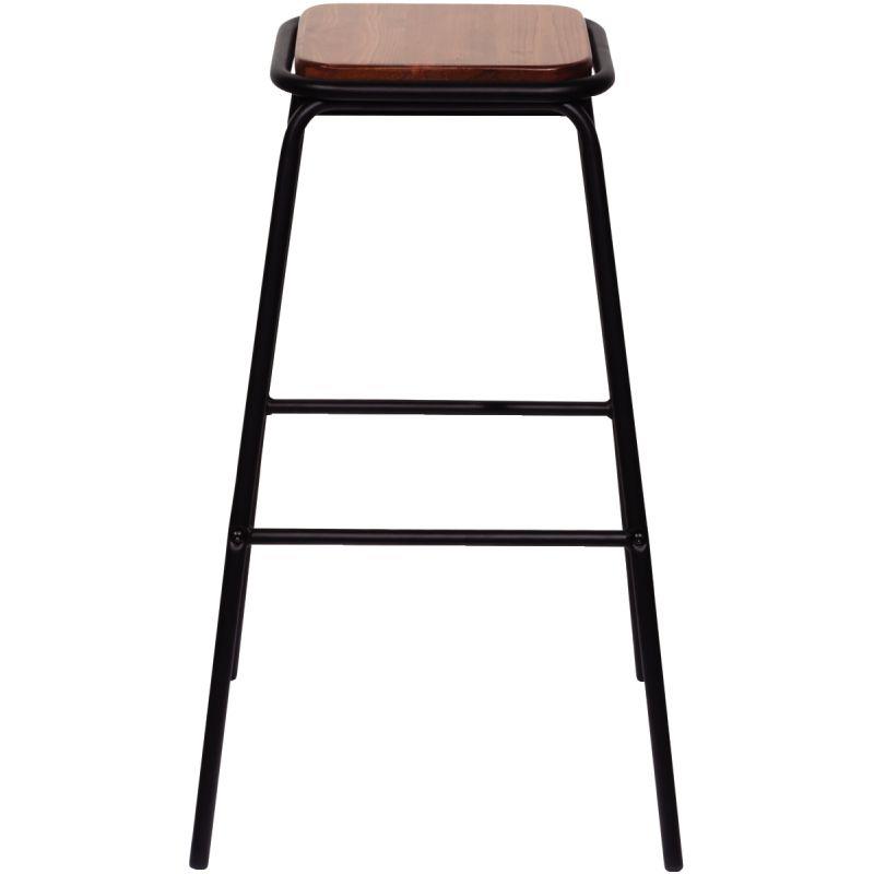 Ref. 55912, Lot de 2 tabourets Oslo bois, marque PAPERFLOW