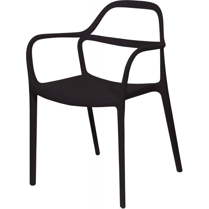Ref. 55921, Lot de 2 chaises Nova noir, marque PAPERFLOW