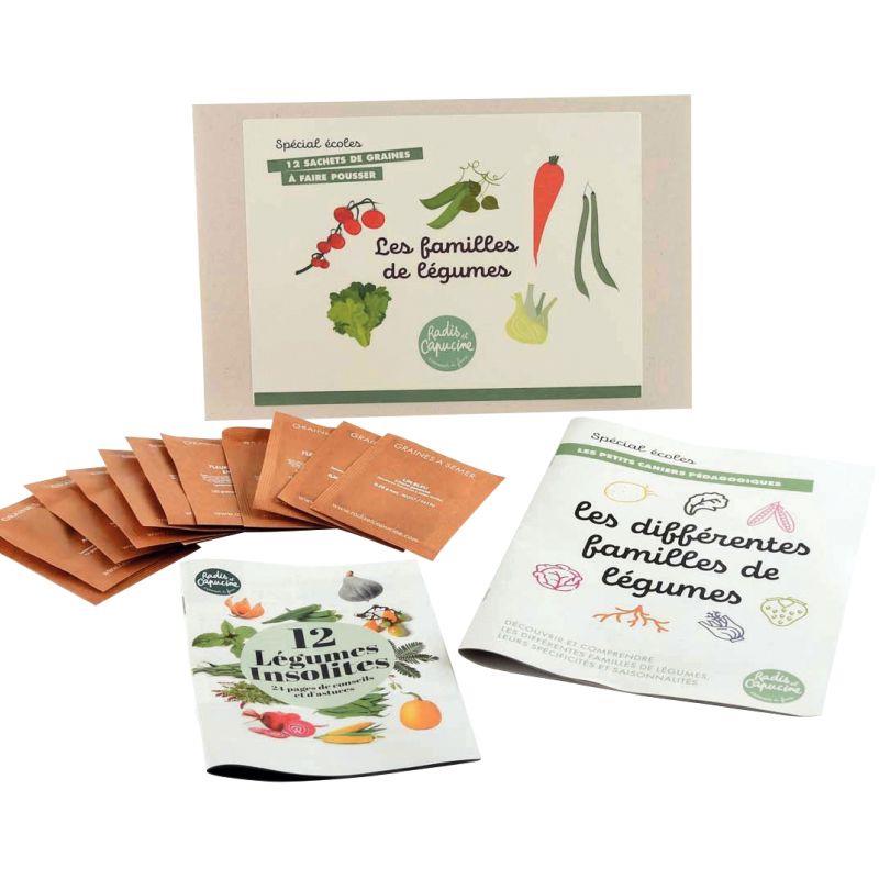 Image de  Coffret de 12 sachets de graines les familles de légumes 