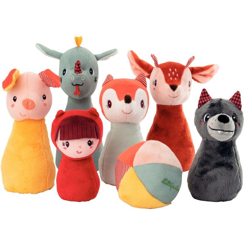 Image de  Jeu de 6 quilles en tissu LILLIPUTIENS + balle 
