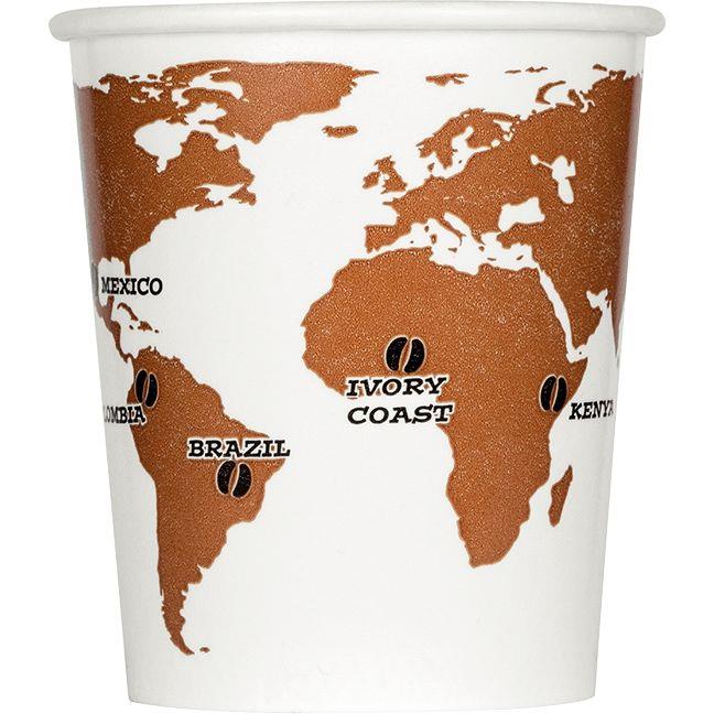Ref. 56051, Paquet de 75 gobelets World Map 22 cl, marque MATFER