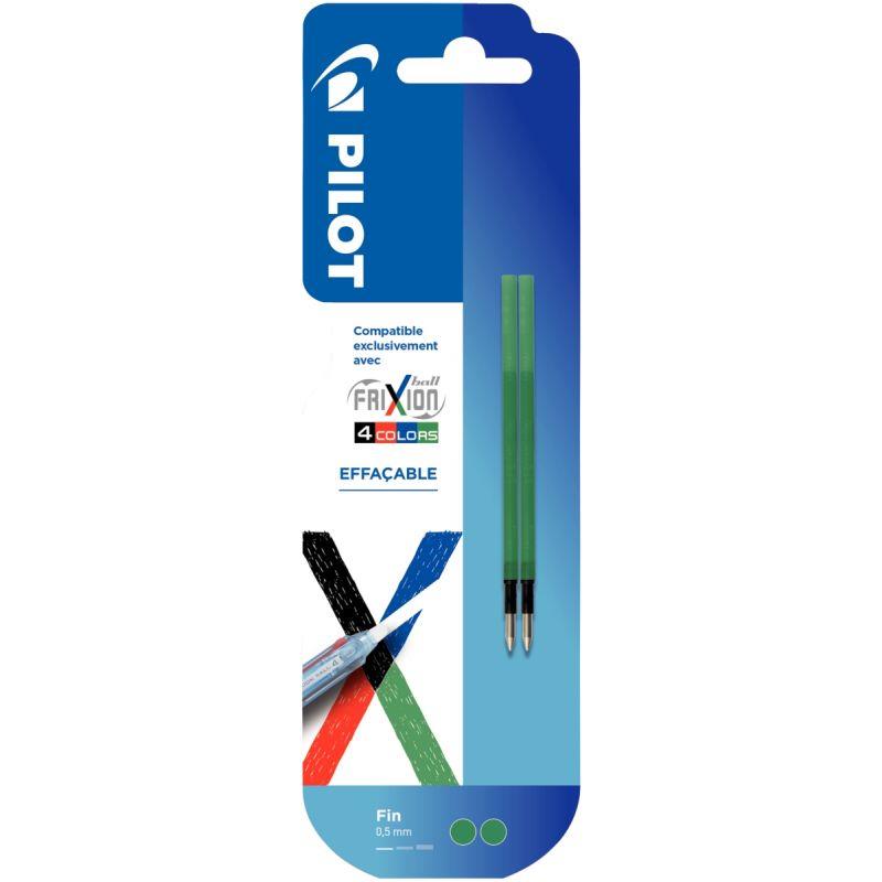 Image de  Blister 2 recharges pour Frixion Ball 4 Couleurs vertes 