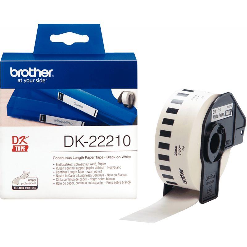 Ref. 56154, Recharge Brother DK-22210 29 mm noir sur blanc, marque BROTHER