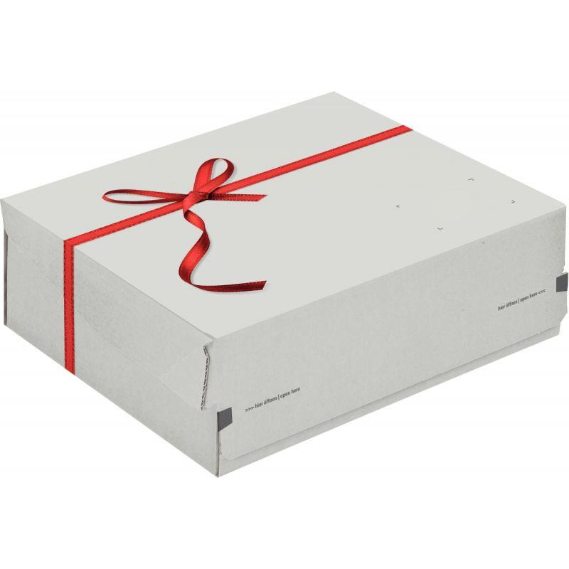 Ref. 56178, Paquet de 10 boites cadeaux blanc 363 x 280 x 125, marque COLOMPAC