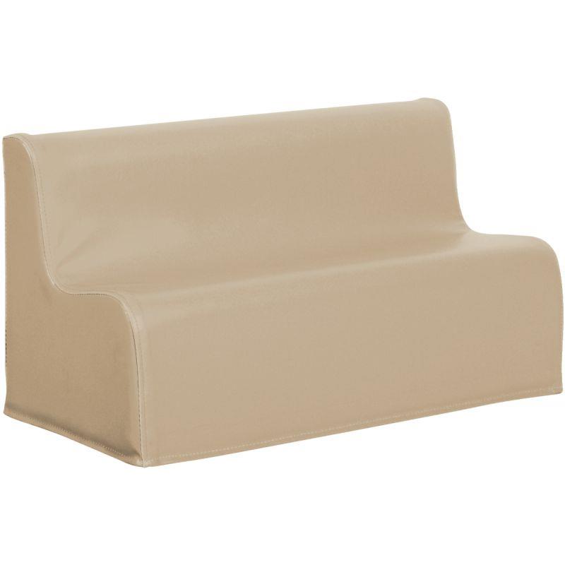 Ref. 56245, Canapé 2 places en PVC 17cm beige, marque N.C