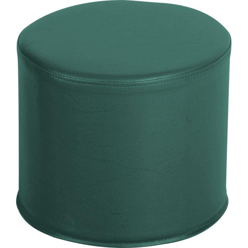 Image de  Pouf rond en PVC diamètre 30cm bleu canard 