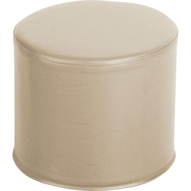 Image de  Pouf rond en PVC diamètre 30cm beige 