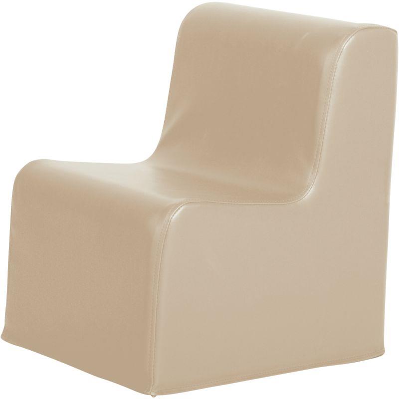 Ref. 56255, Chauffeuse simple en PVC 35x40x45cm beige, marque N.C