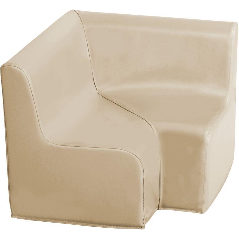 Ref. 56260, Chauffeuse d''angle 90 degrés 56x56x45cm beige, marque N.C