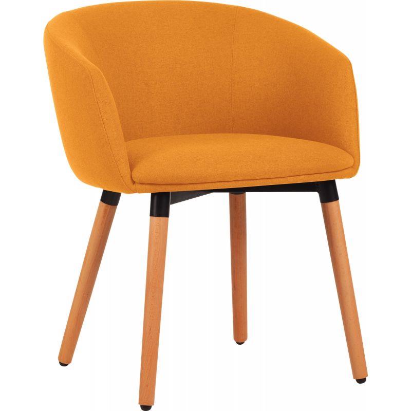 Ref. 56274, Fauteuil tissu Arco jaune safran, marque N.C