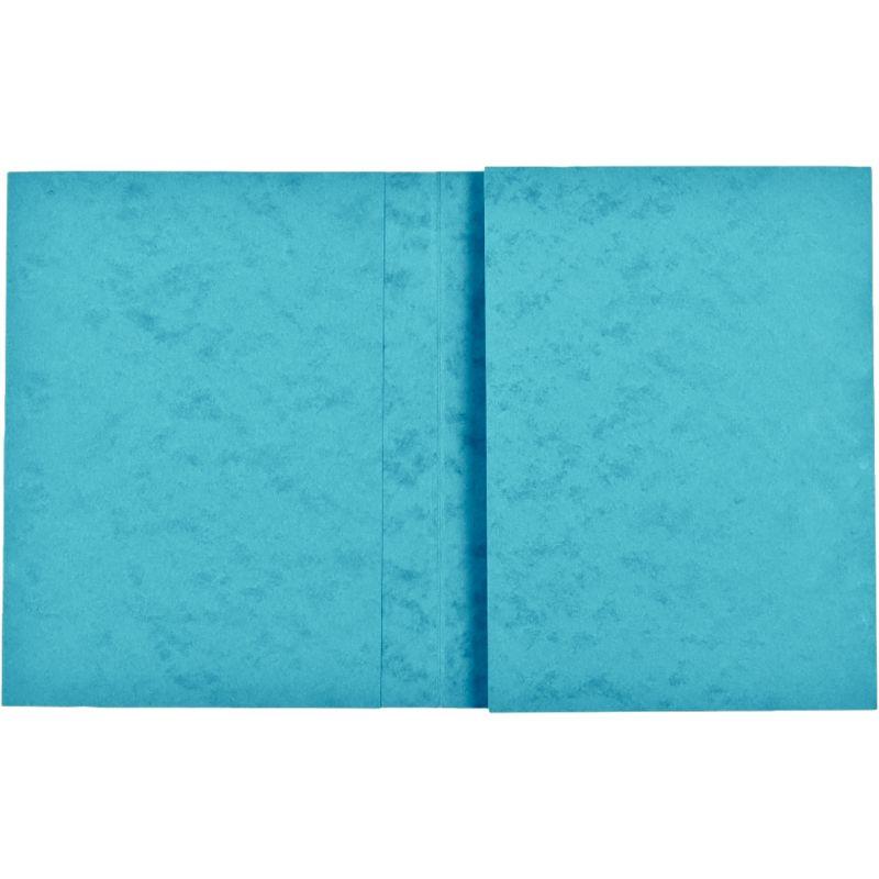 Ref. 56333, Lot de 10 protège-cahiers grands rabats en carte lustrée, pour format 24x32 cm, bleu, marque EXACOMPTA