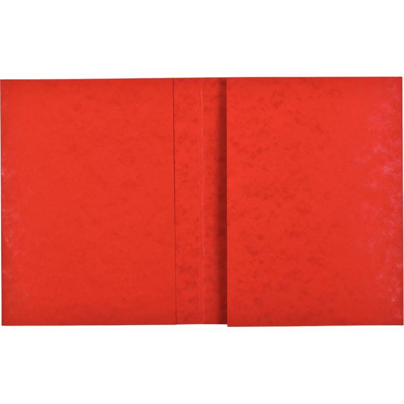 Ref. 56340, Lot de 10 protège-cahiers grands rabats en carte lustrée, pour format 24x32 cm, rouge, marque EXACOMPTA