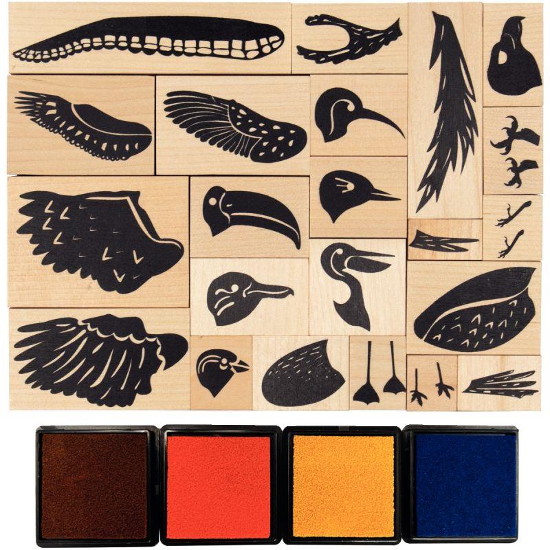 Image de  Tampons encreurs oiseau 17x13cm 