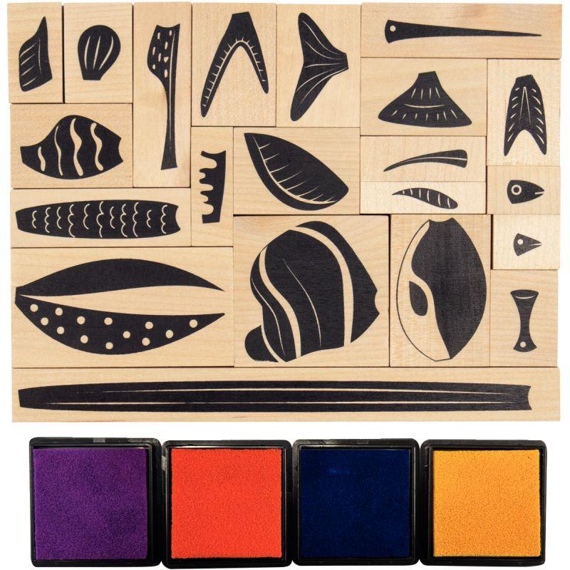 Ref. 56368, Tampons encreurs poissons 17x13cm, marque N.C