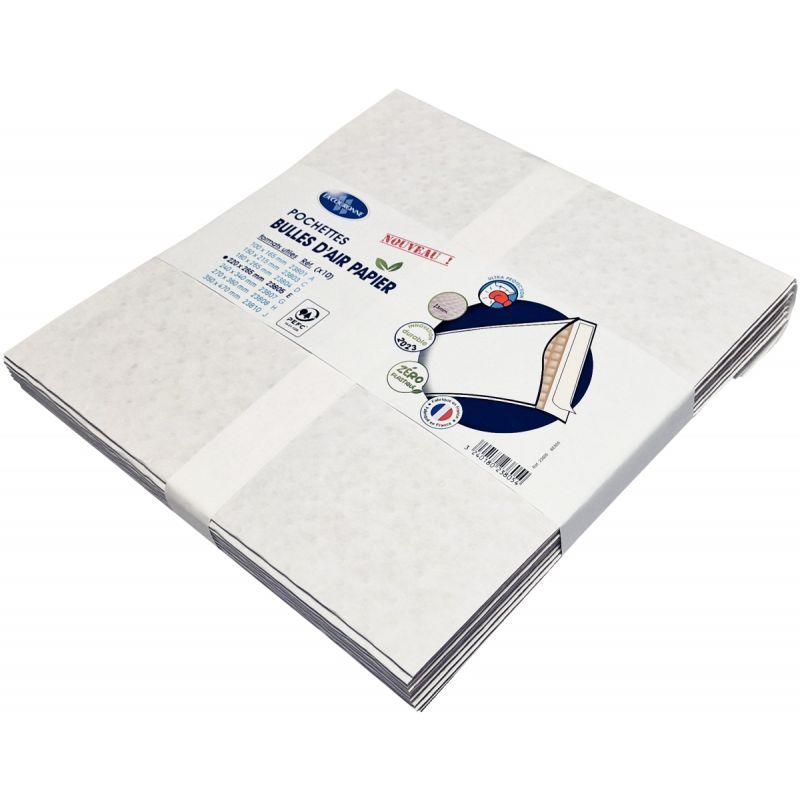 Ref. 56428, Paquet de 10 pochettes bulle air blanc  220 x 265 mm, marque LA COURONNE