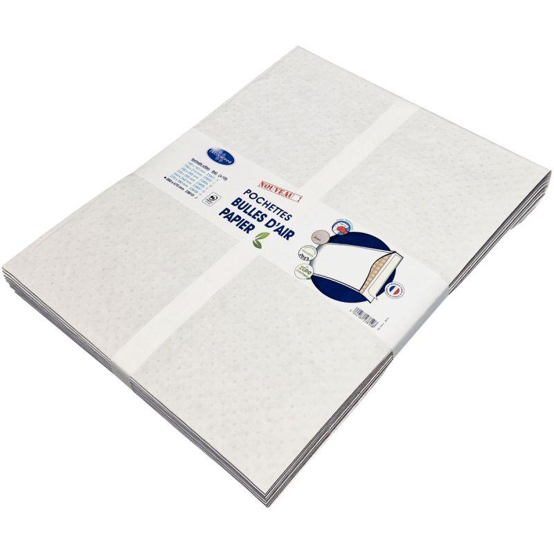 Ref. 56431, Lot de 10 pochettes bulle air blanc  350 x 470 mm, marque LA COURONNE