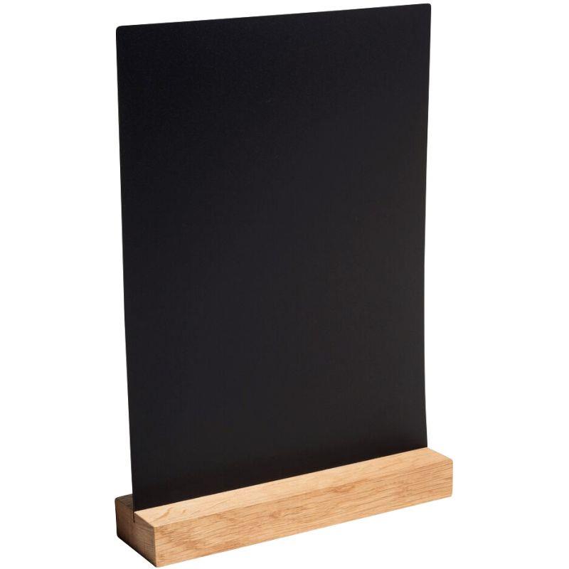 Ref. 56439, Porte menu ardoise sur pied en bois A4, marque EXACOMPTA