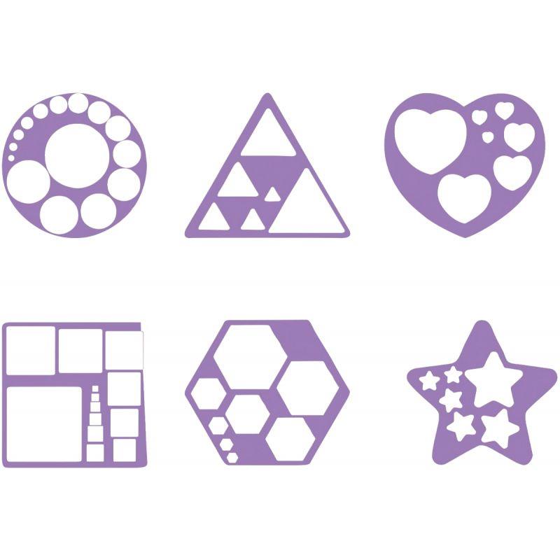 Image de  Lot de 6 pochoirs formes géométriques 