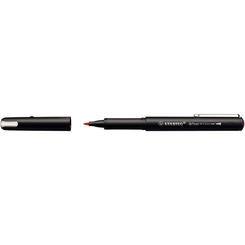 Ref. 56743, Feutre Dr!ver pointe moyenne en nylon rouge, Rouge, marque STABILO