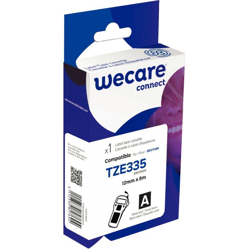 Ref. 56759, Ruban TZE 335 blanc sur noir 12 mm x 8 m compatible, marque ARMOR