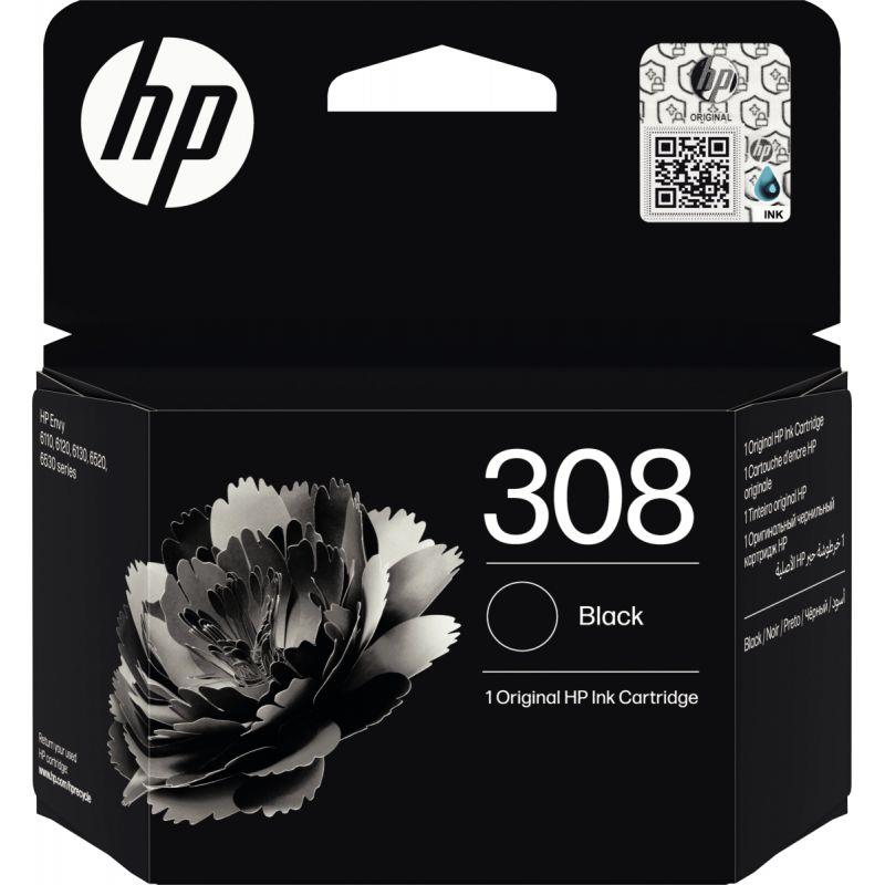 Ref. 56787, HP 308 cartouche d''encre noire authentique (7FP21U), marque HP