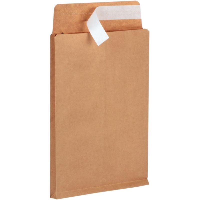 Ref. 56852, Paquet de 50 pochettes  kraft + 280 X 400 mm 120g soufflet 30mm bande siliconée, marque LA COURONNE
