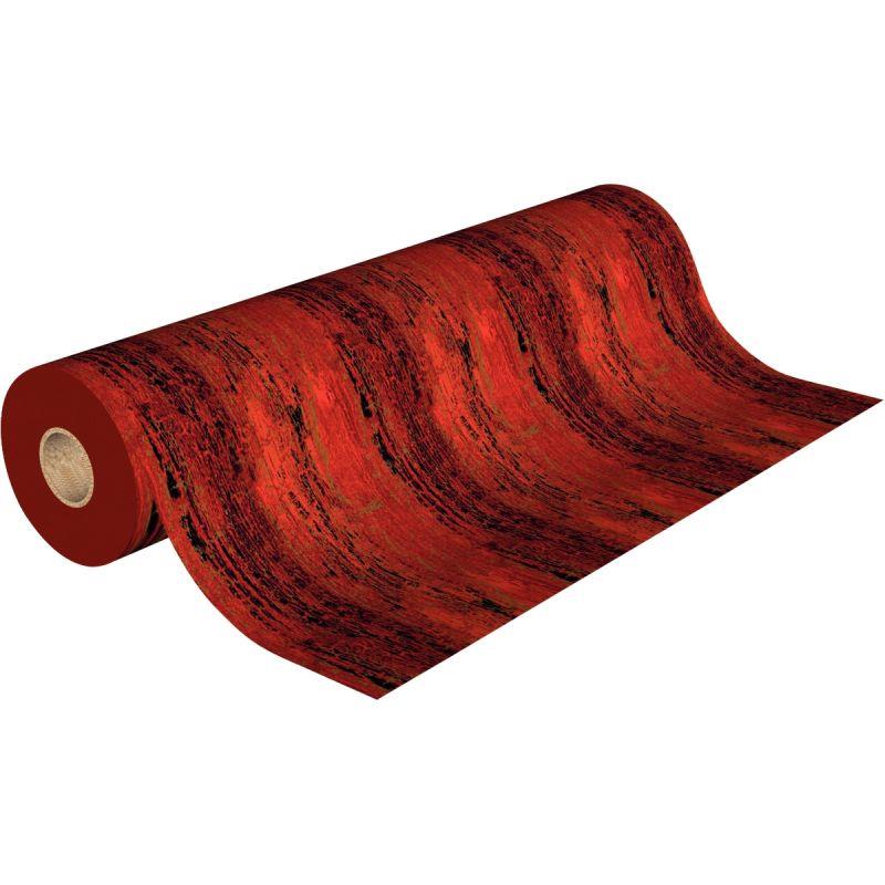 Ref. 56890, Rouleau papier cadeau 0.70x50 mètres rouge marbrée, marque N.C