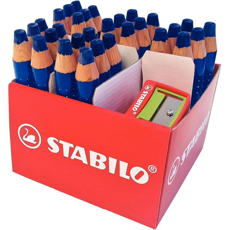 Image de  Classpack de 30 crayons Markdry bleus + 2 tailles-crayons 
