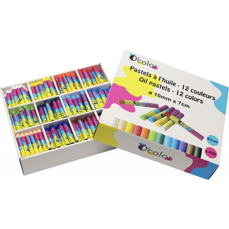 Image de  Schoolpack de 432 pastels à l''huile assortis 